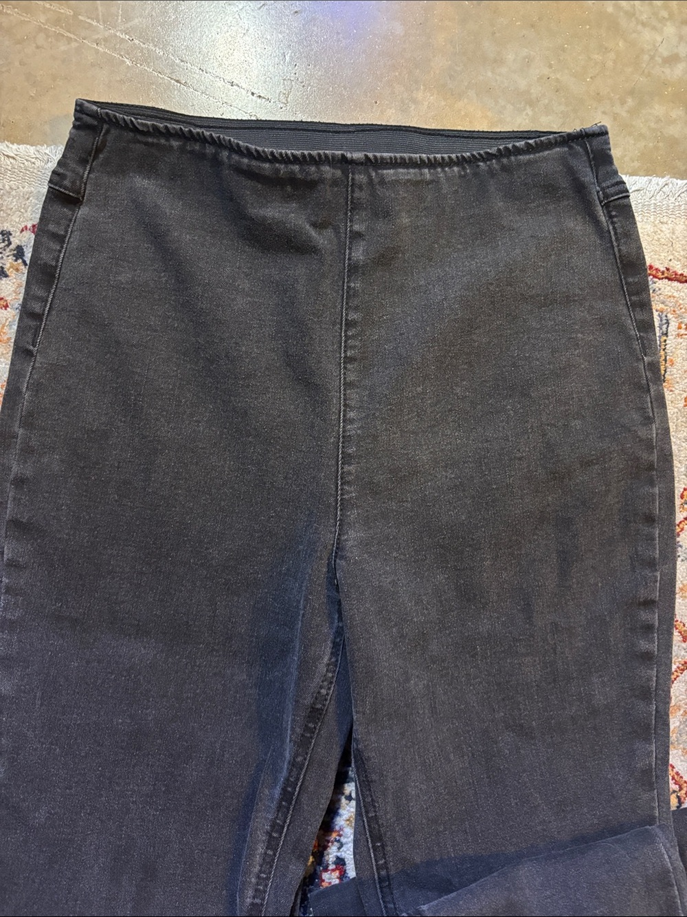 Knox Rose Black Wide Leg Pull-On Jeans